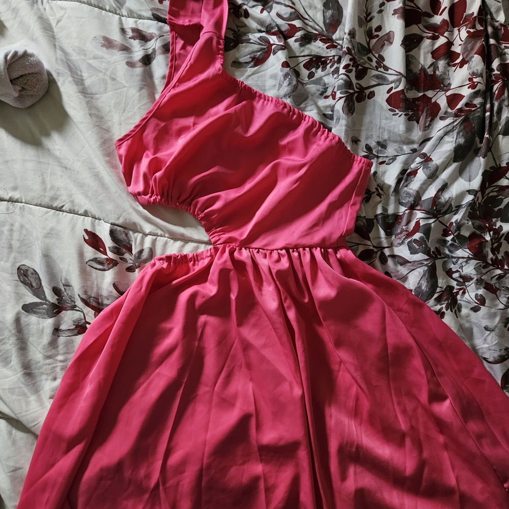 Vibrant Pink One-Shoulder Dress